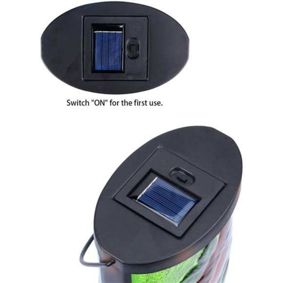 Hanging Solar Lantern Outdoor Decorative Waterproof LED Solar Cardinal Lights - Picture 6 of 7